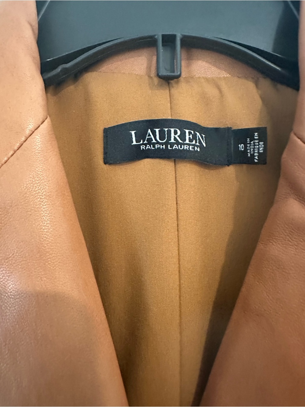 Ralph Lauren Tan/Cognac Leather Blazer - Picture 2 of 4